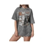 Western Shirts For Women Oversized Graphic Tees Vintage Cowboy Rodeo