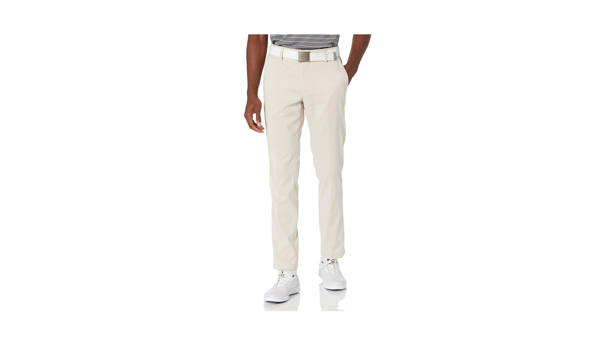 Amazon Essentials Men's Slim-fit All-day Stretch Golf Pant, Light Beige,