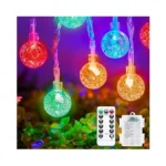 Minetom Crystal Globe String Lights Battery Operated - 33 Ft