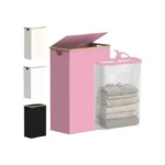Efluky Slim Laundry Basket With Lid, Narrow Laundry Hamper With