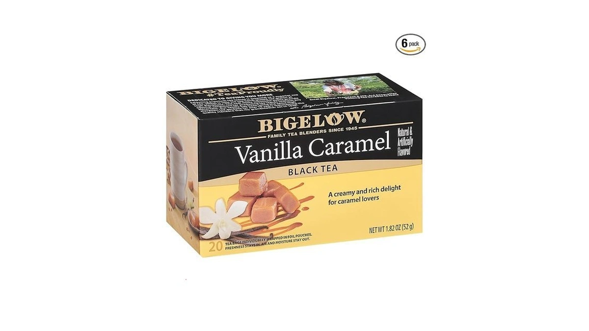 Bigelow Tea Vanilla Caramel Black Tea, Caffeinated Tea With Vanilla
