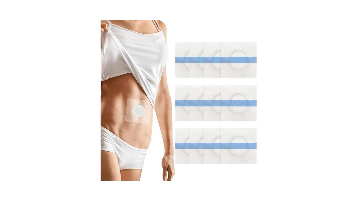 12pcs Castor Oil Patches - Transparent Pu Film For Belly