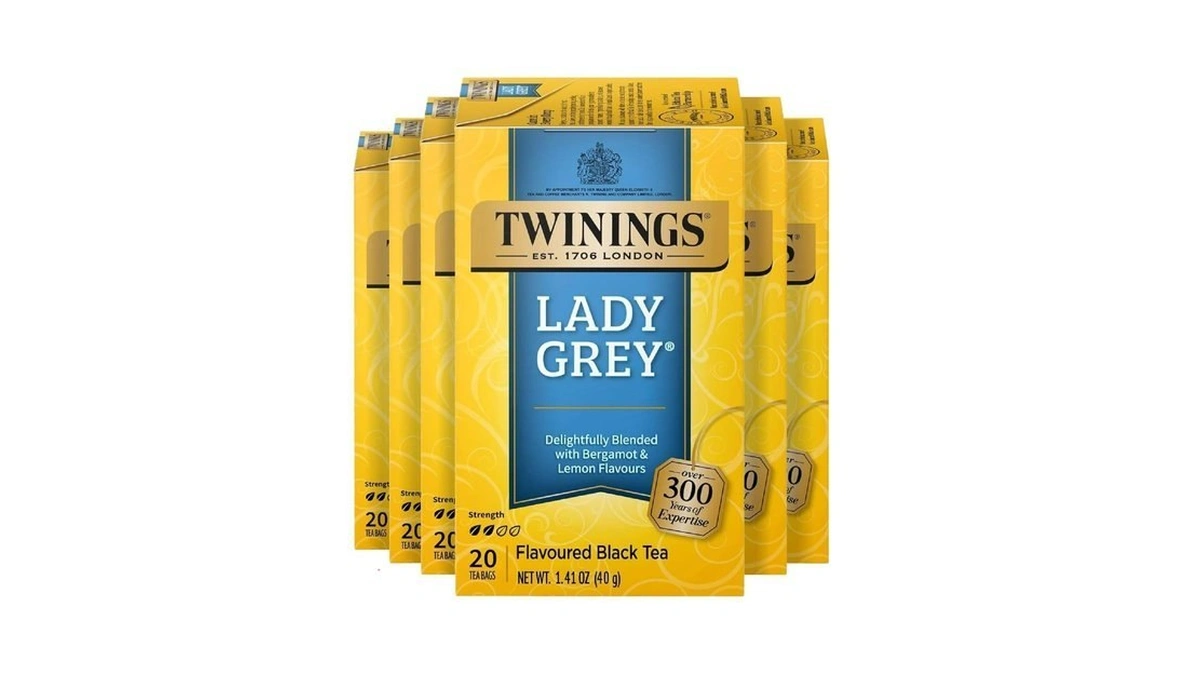 Twinings Lady Grey Black Tea Individually Wrapped Bags, 20 Count