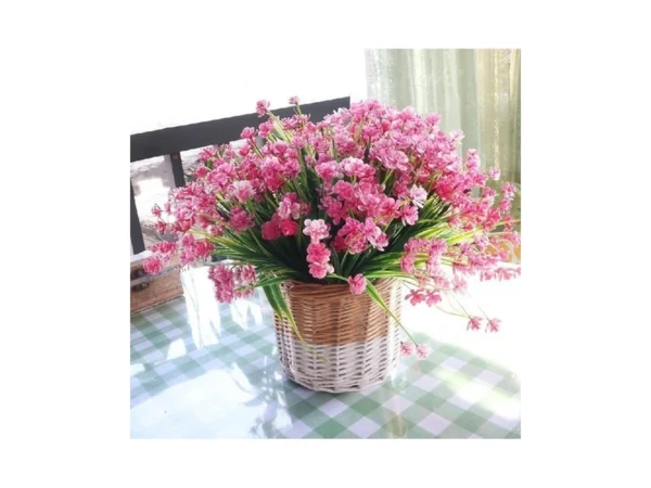 Bcblf Artificial Flowers For Outdoors, 12 Bundles Fake Outdoor Flowers,