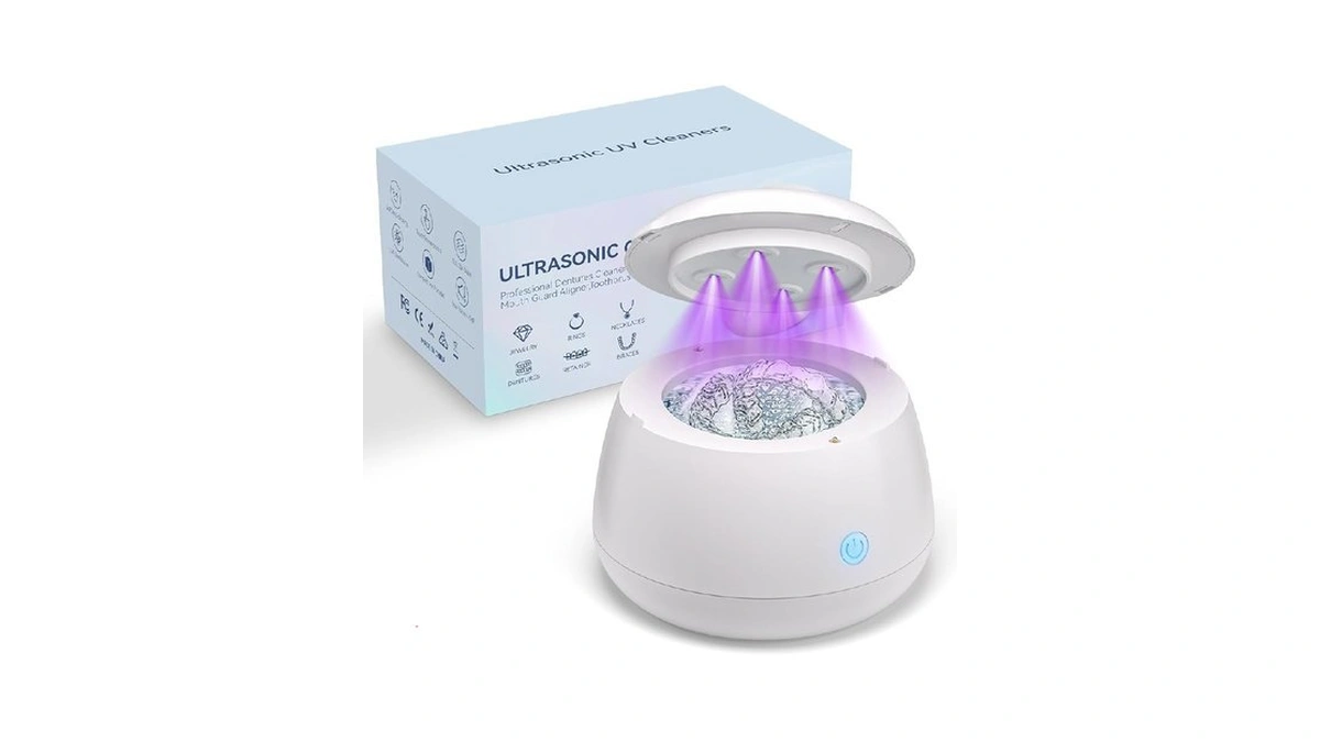 Ultrasonic Retainer Cleaner Machine, 45khz, 200ml Capacity, For Night Guards,