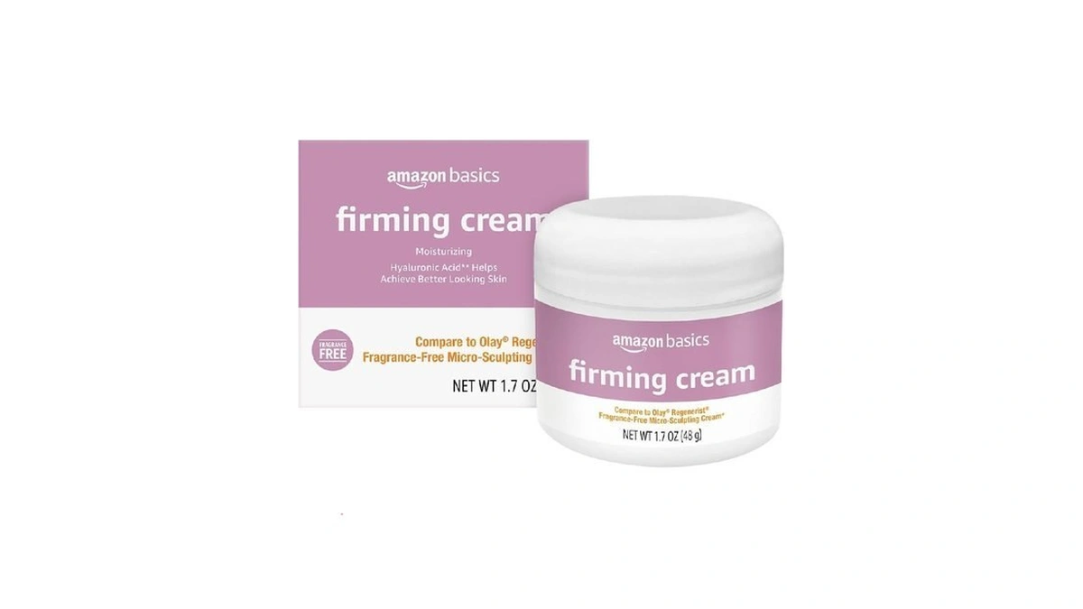 Amazon Basics Firming Cream With Hyaluronic Acid, Fragrance Free, 1.7