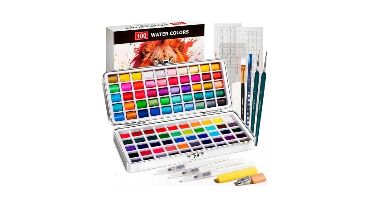 Watercolor Paint Set 100 Colors Botkc Travel Water Colors Kit