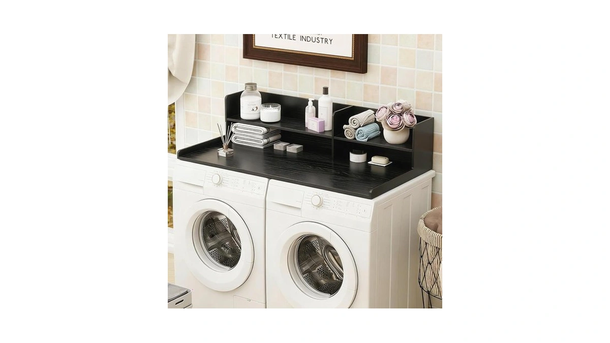 Desility 2 Tier Washer Dryer Countertop With Shelf, 54.7" W