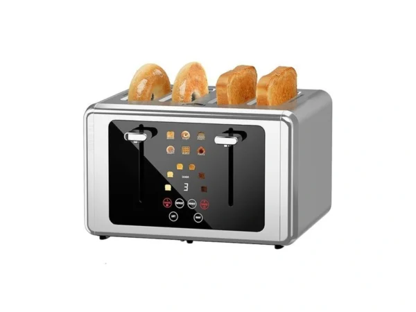 Wunly Smart Digital 4 Slice Toaster With Touchscreen,extra Wide 1.5"