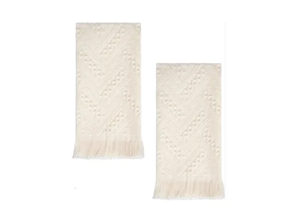 Luxury Decorative Hand Towels Bathroom: 2 Packs 14x30 100% Cotton