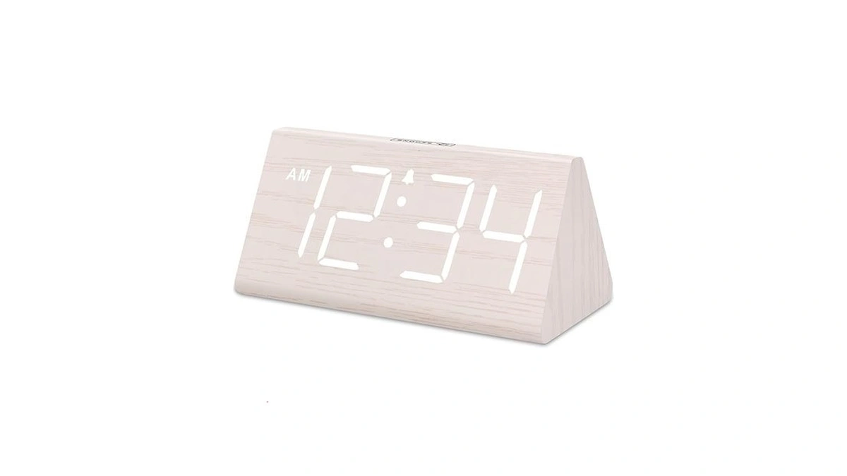 Dreamsky Wooden Digital Alarm Clock For Bedroom - Living Room