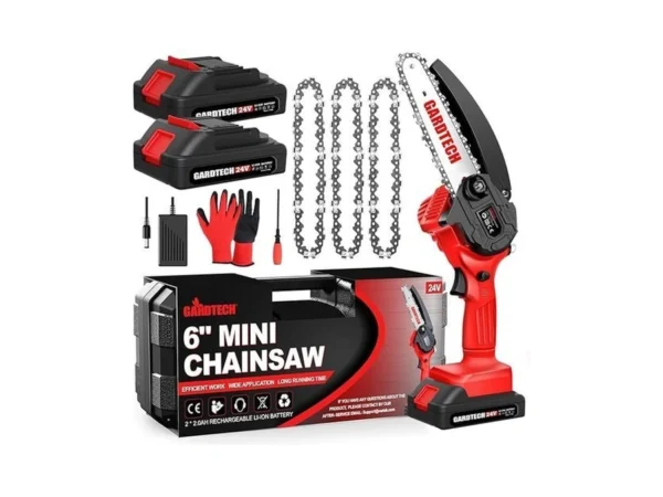 Gardtech Mini Chainsaw 6 Inch, Cordless Portable Electric Chain Saw,