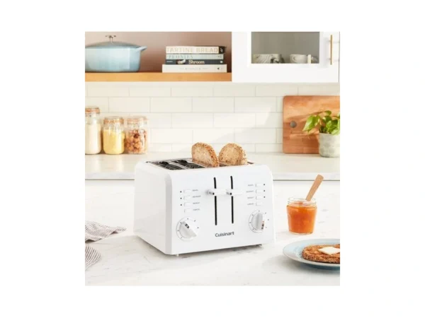 Cuisinart 4-slice Compact Plastic Toaster, White, Cpt-142p1