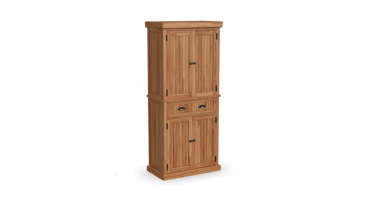 Homestyles Nantucket Natural Wood Pantry With Four Doors
