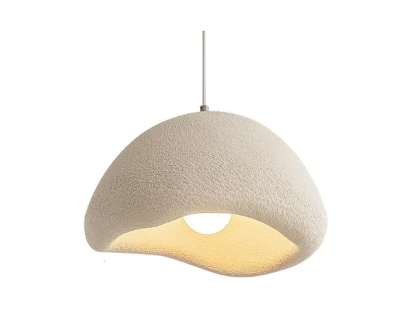 Modivo 15.7in Wabi Sabi Pendant Light For Kitchen Lsland,white Concrete
