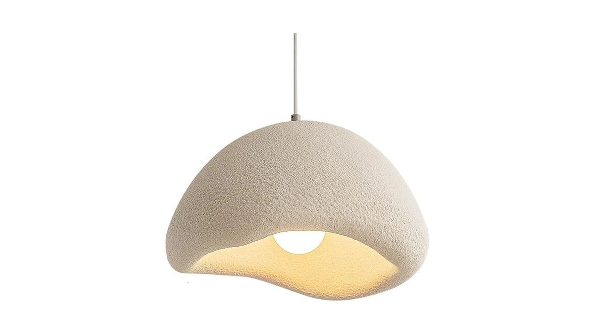 Modivo 15.7in Wabi Sabi Pendant Light For Kitchen Lsland,white Concrete