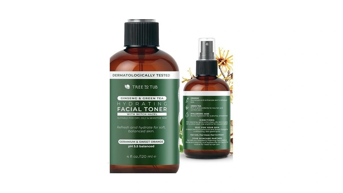 Tree To Tub Hydrating Facial Toner Spray For Dry &