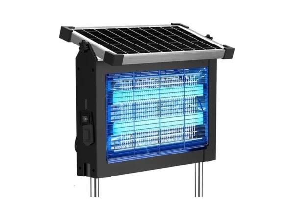 Solar Bug Zapper Outdoor, 4500v Mosquito Zapper Waterproof With Panel