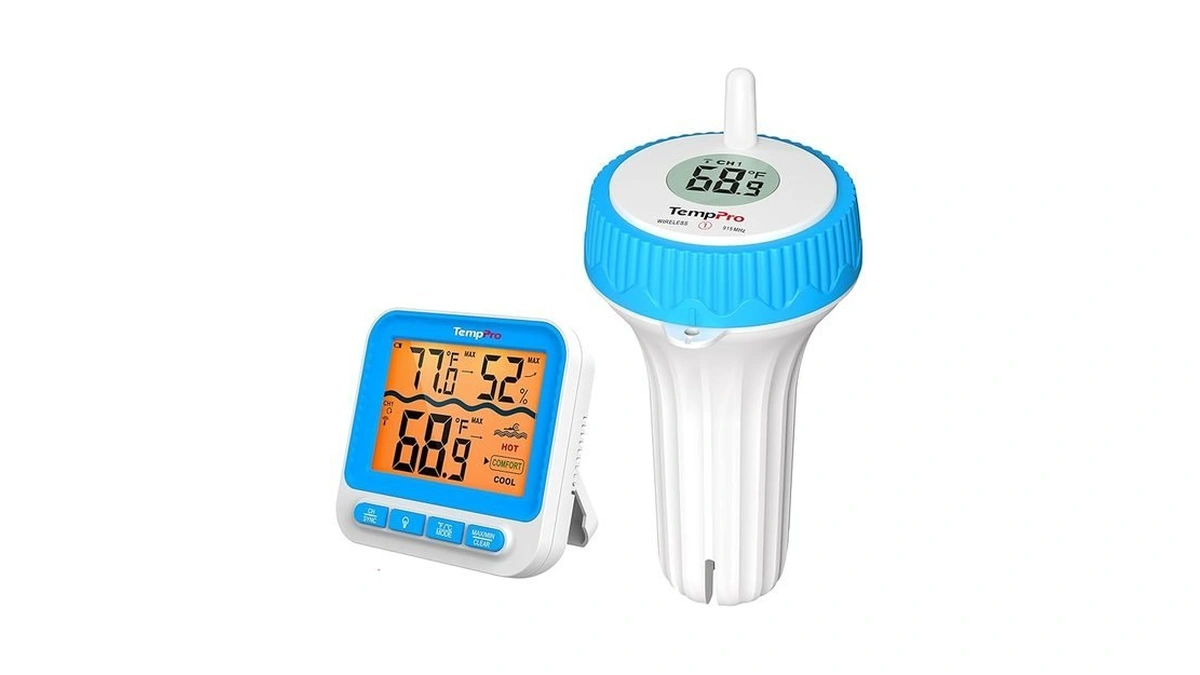 Temppro Waterproof Wireless Pool Thermometer Easy Read, Digital Pool Thermometer