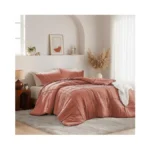 Regency Heights Queen Size Comforter Set Orange, 3 Pieces Bedding