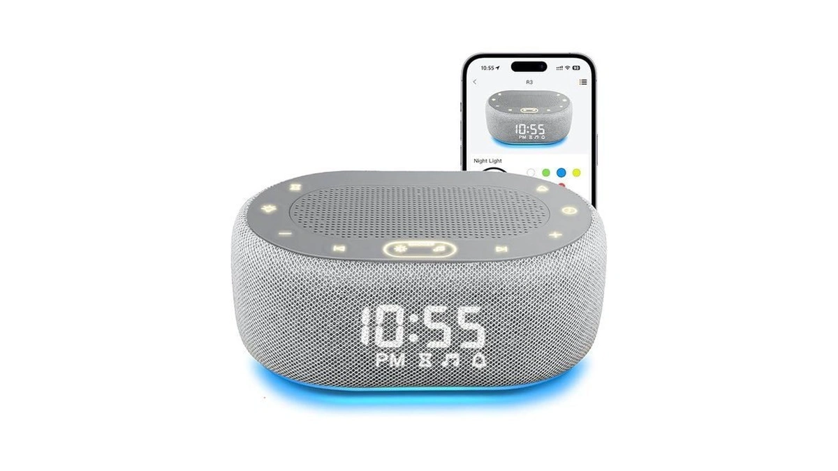 1mii White Noise Machine With Alarm Clock, Sound Machine For