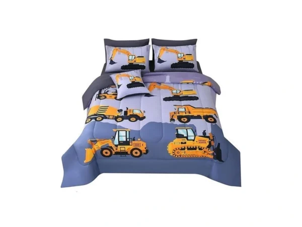 Jqinhome Construction Twin Bedding Sets For Boys Kids,6 Piece Bed