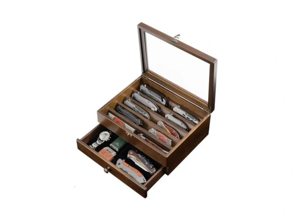 Amoard Knife Display Case Knife Collection Display Holder With Glass