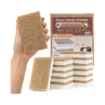 Metflavor 12 Pack Natural Kitchen Sponges, Biodegradable Non-scratch Cellulose Sponge