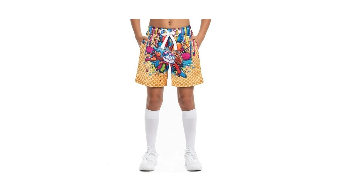 Cozople Drip Shorts For Boys Quick Dry Active Shorts Size