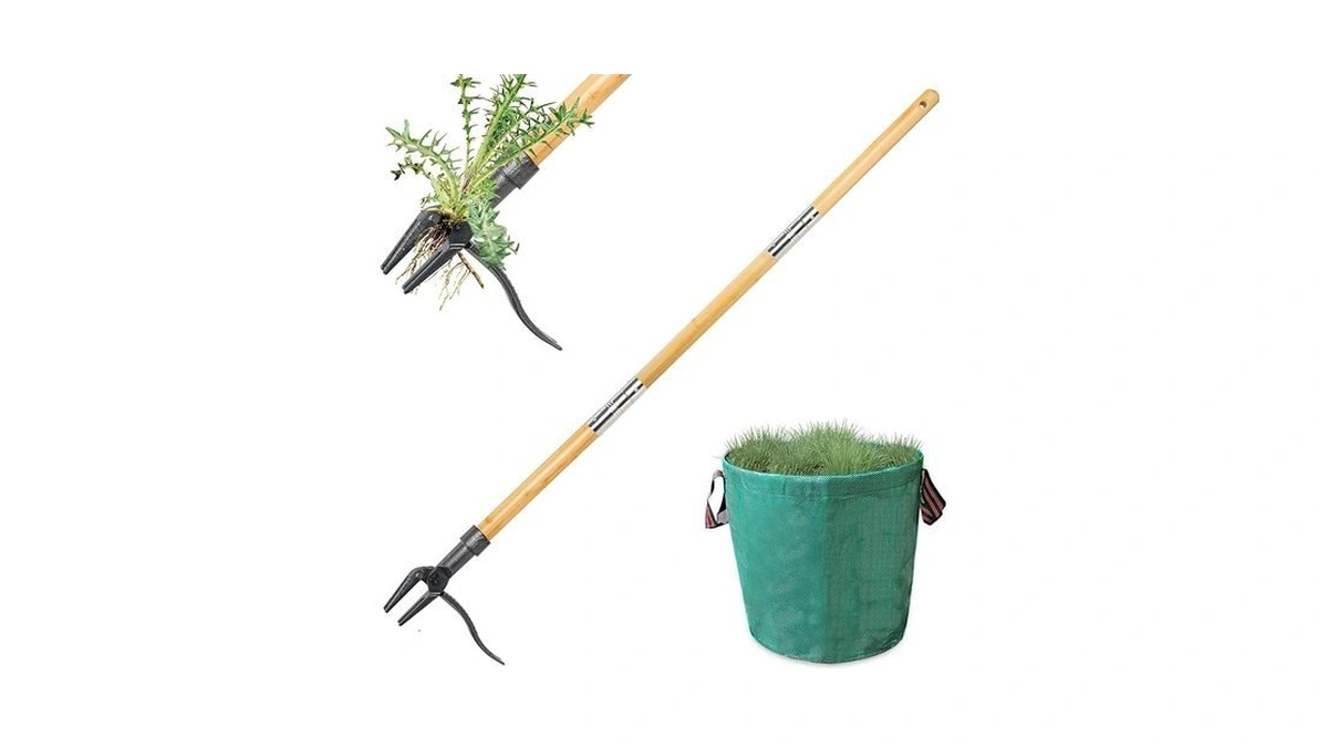 Juxifyron Weed Puller Tool, Stand Up Heavy Duty Weed Remover,