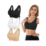 Yadifen 3 Pack Womens Sports Bras,wireless Comfortable Seamless Sleep Yoga