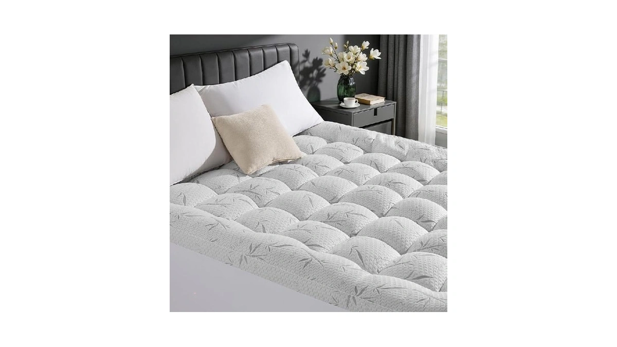 Silver Infused Mattress Topper, 40% Organic Viscose Derived From,1200gsm 3d+7d