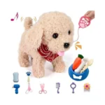 Gobrillfun Interactive Walking Plush Puppy Toy Dog, Remote Control Electronic