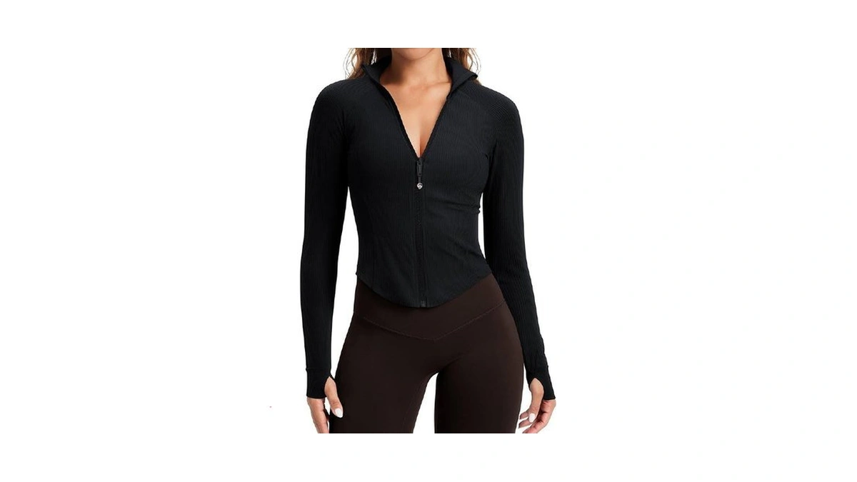 Colorskin Womens Snatched Workout Jackets Lightweight Zip Up Slim Fit