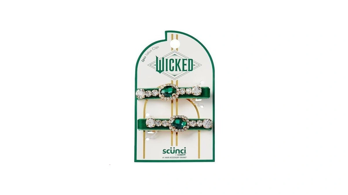 Scunci By Conair Wicked Emerald City Rhinestone Salon Clips -
