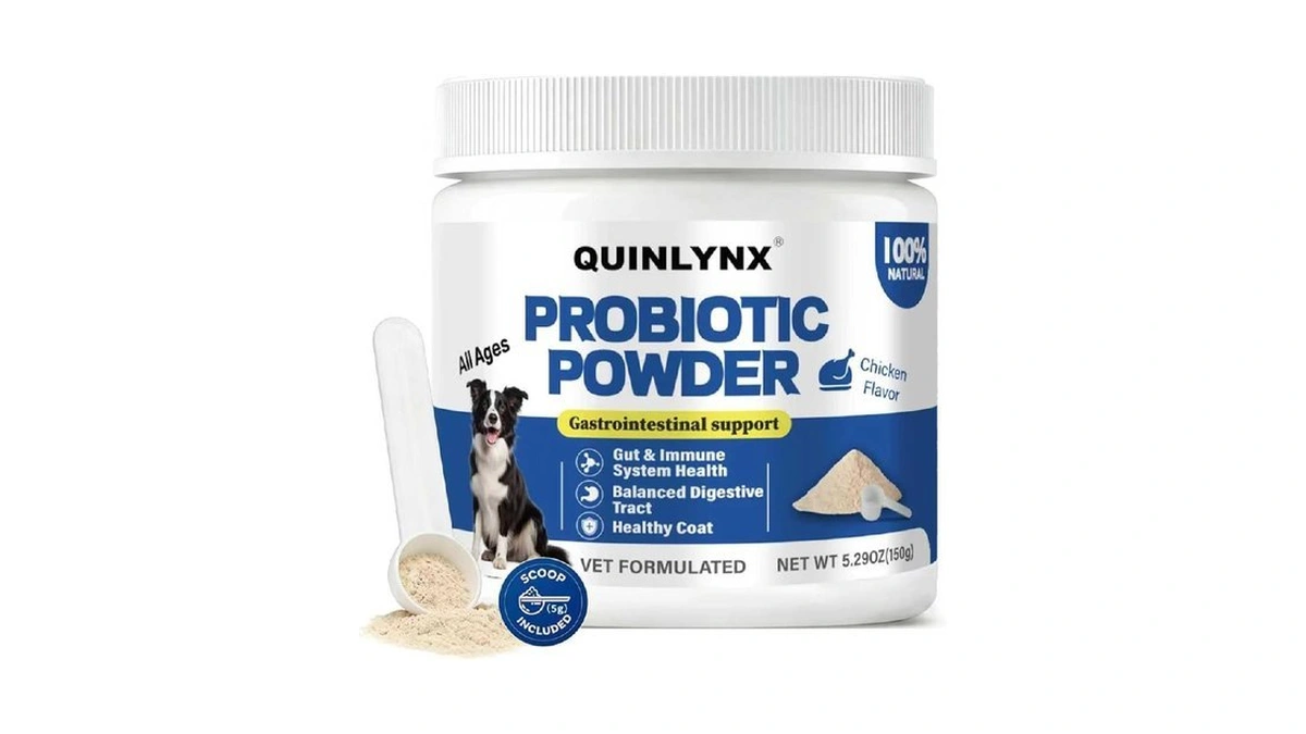 Natural Probiotic Powder For Dogs - Vet Formulated Digestive &