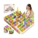 Magnetic Tiles For Kids Ages 4-8, Magnetic Blocks Travel Set