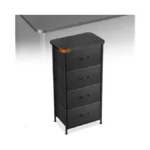 Sonharlar Curved Profile Dresser，4 Fabric Drawer Dresser With Waterproof Wood