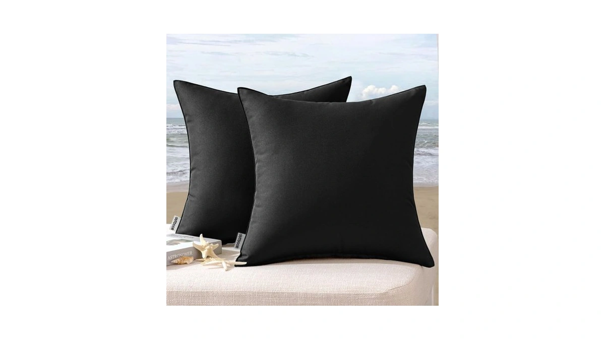 Miulee Pack Of 2 Decorative Outdoor Waterproof Pillow Covers Square