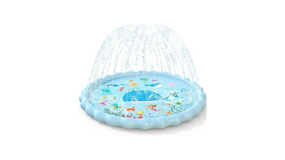Epn Splash Pad, Extra Large Sprinkler Play Mat Fun For
