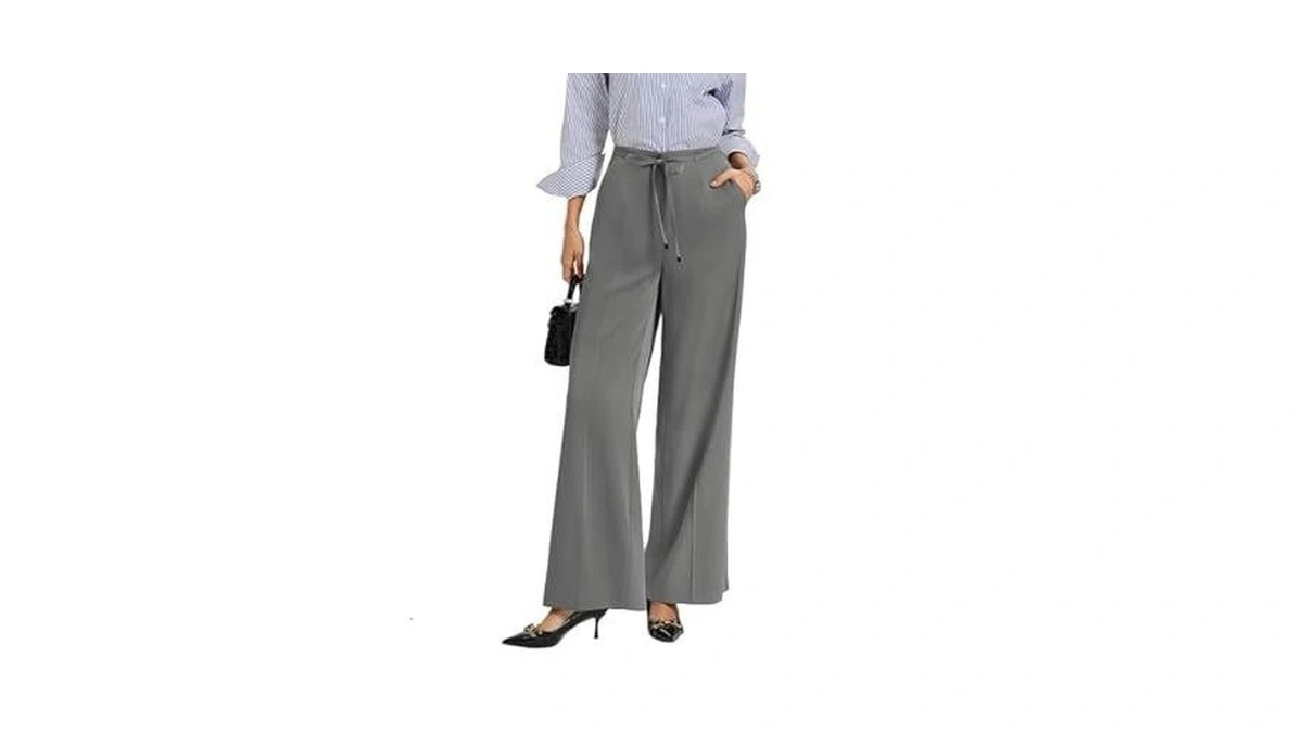 Grace Karin Women's Pants, Wide Leg Casual Slacks, High Waisted