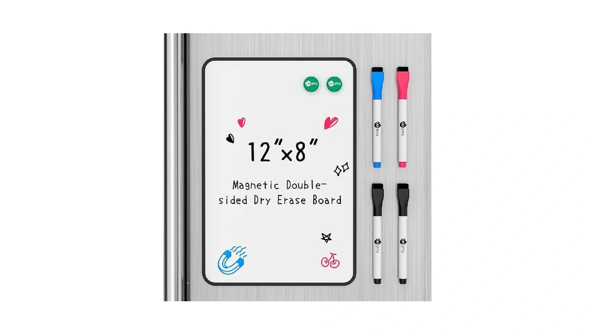 Magnetic Dry Erase Board For Fridge, Double-sided Magnetic White Board,
