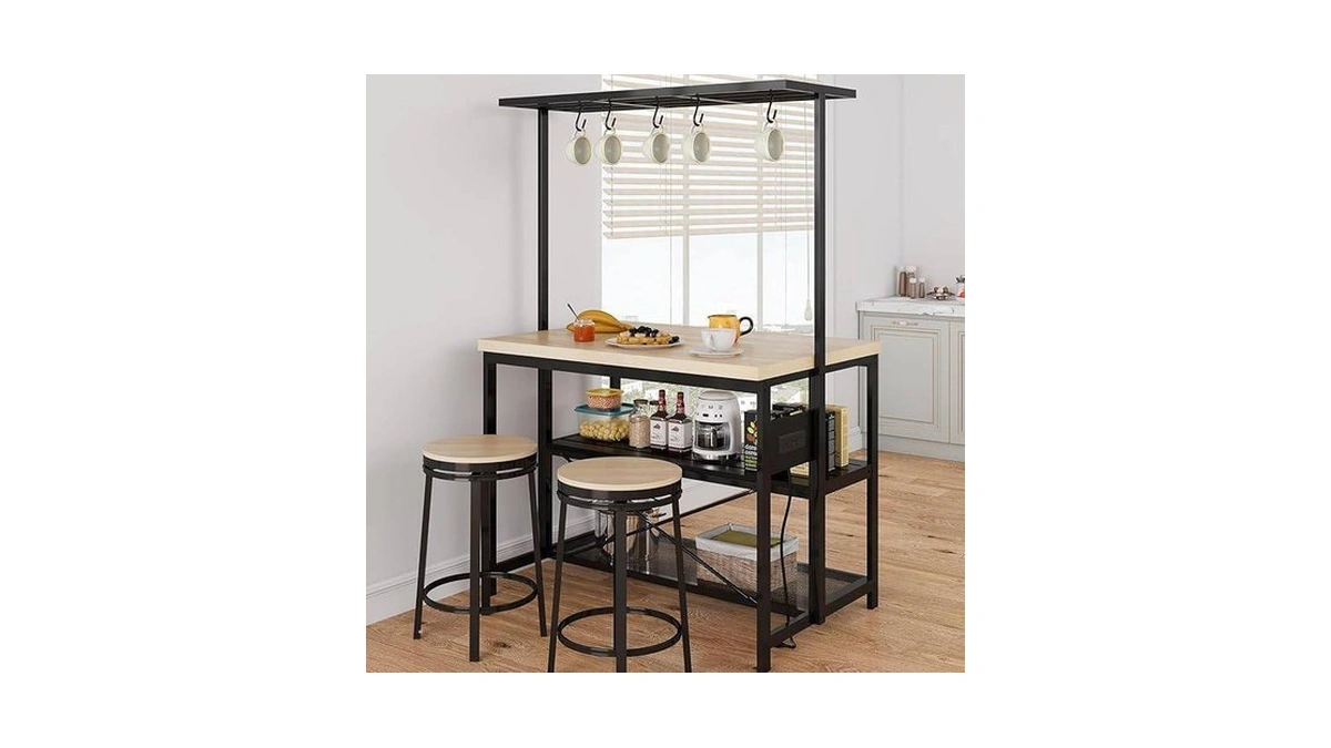 Cabihome 47" Multi-functional Kitchen Island With Storage β Heavy-duty Wood