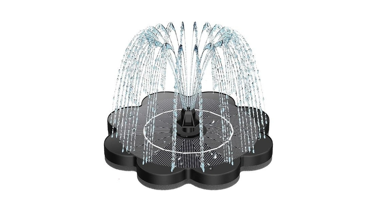 Szmp Solar Water Fountain With Flower Pattern No Battery,faster Conversion