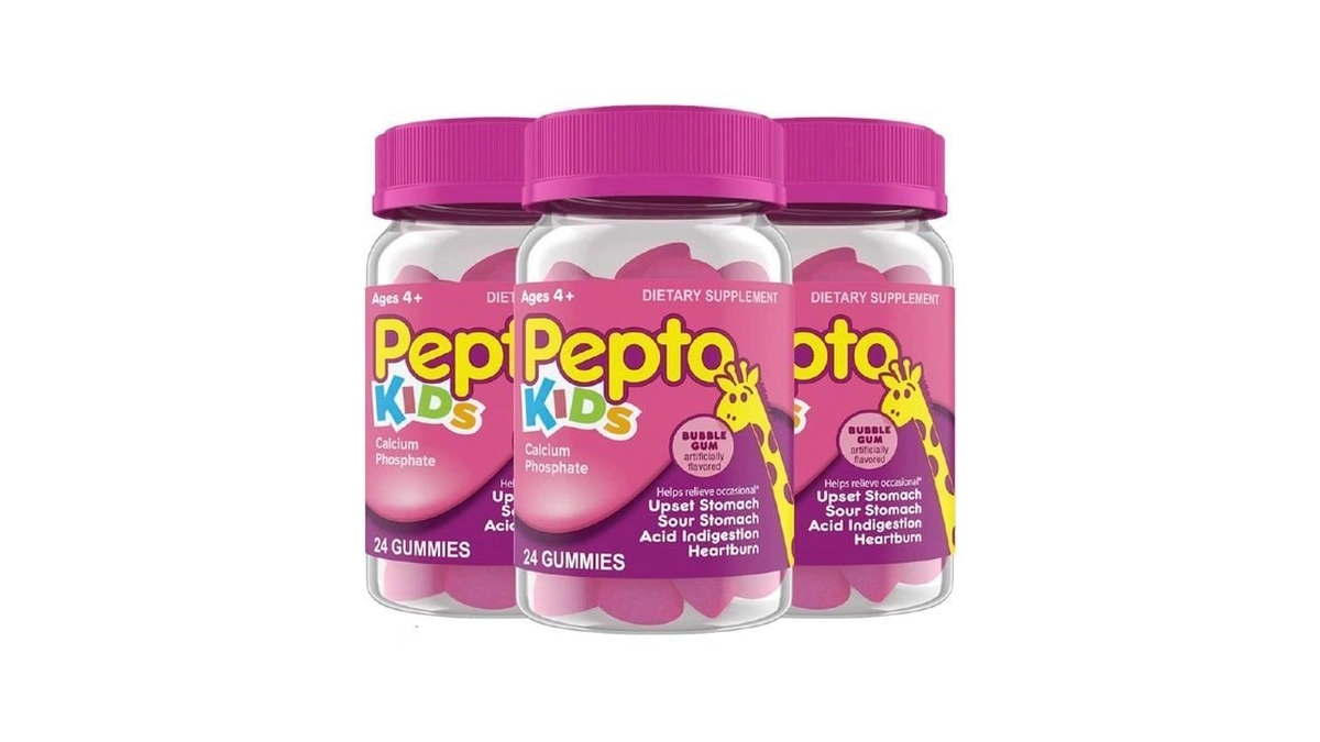 Pepto Kids Gummies, Helps Relieve Occasional Upset Stomach, Acid Indigestion,