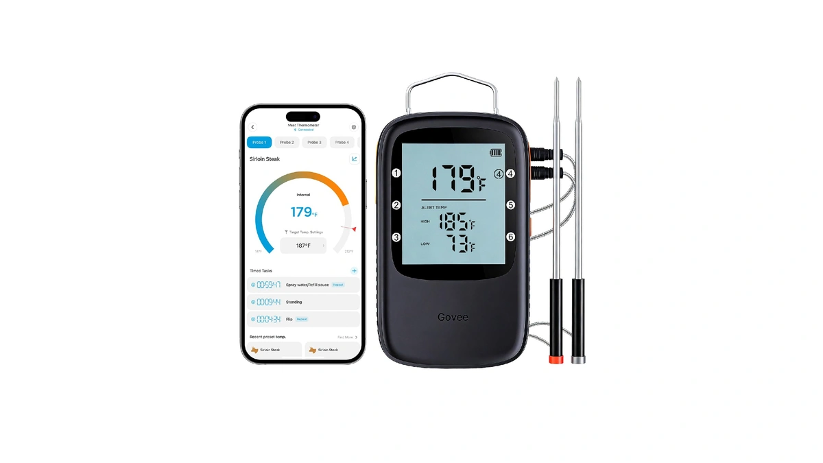 Govee Bluetooth Meat Thermometer, Wireless Meat Thermometer For Smoker Oven,