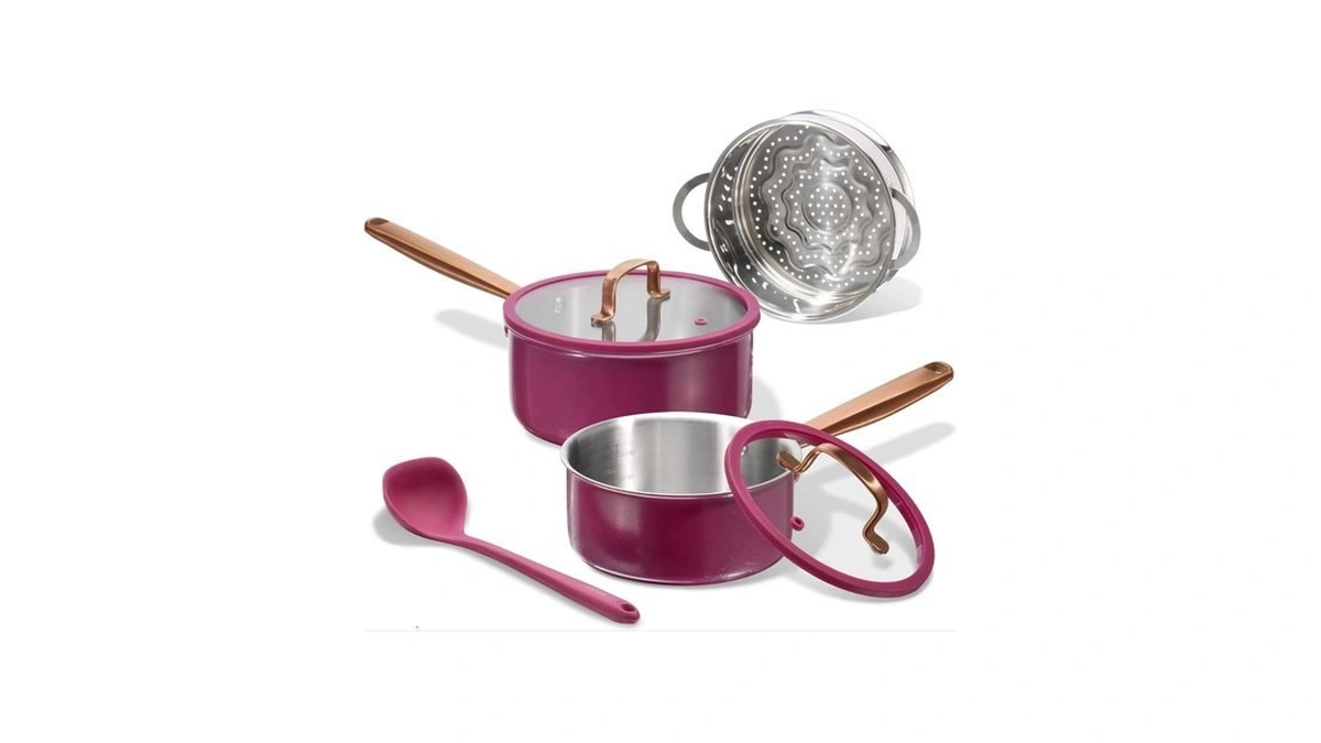 Carote 1.5qt & 3.0qt Stainless Steel Saucepan Set With Steamer