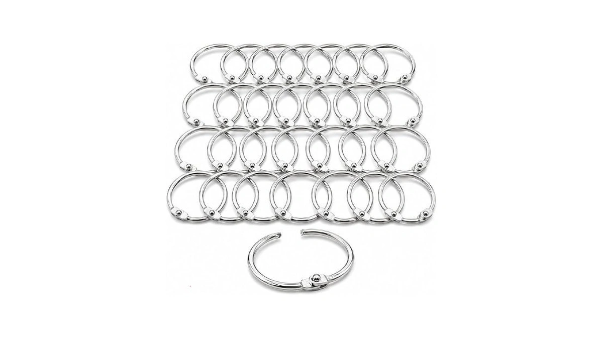 Lagwiuy 30 Pack Loose Leaf Binder Rings 2 Inch, Metal