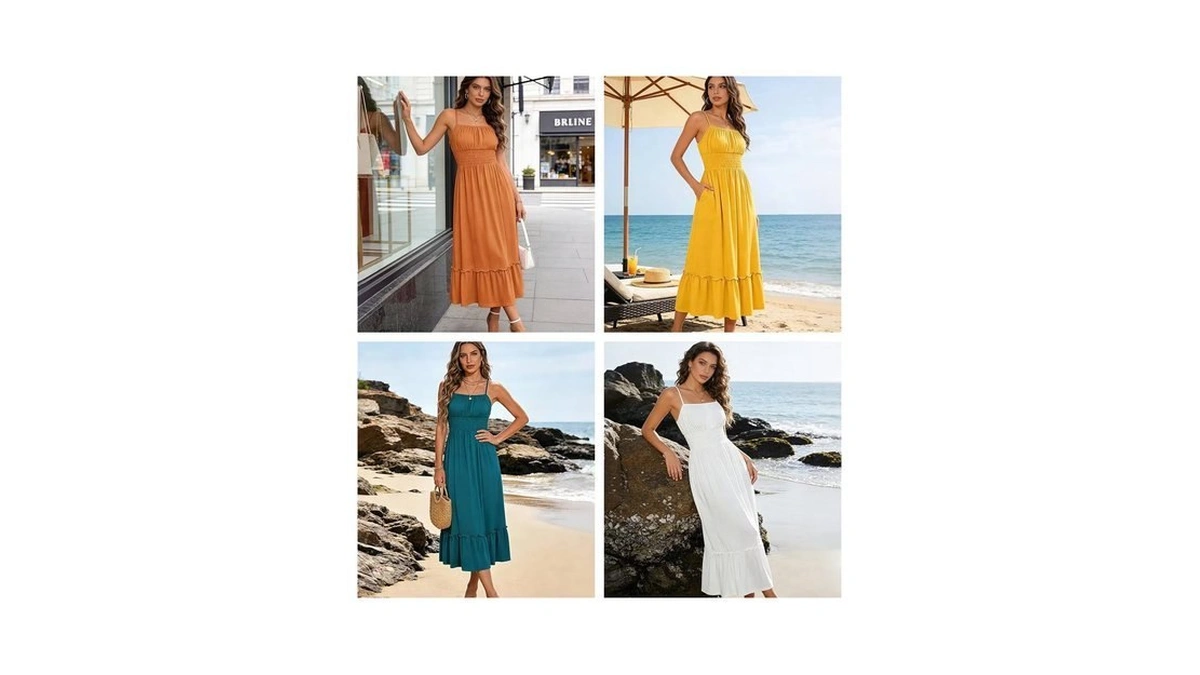 Grace Karin Women's Summer Maxi Dress 2026,smocked Ruched Bust Sundress