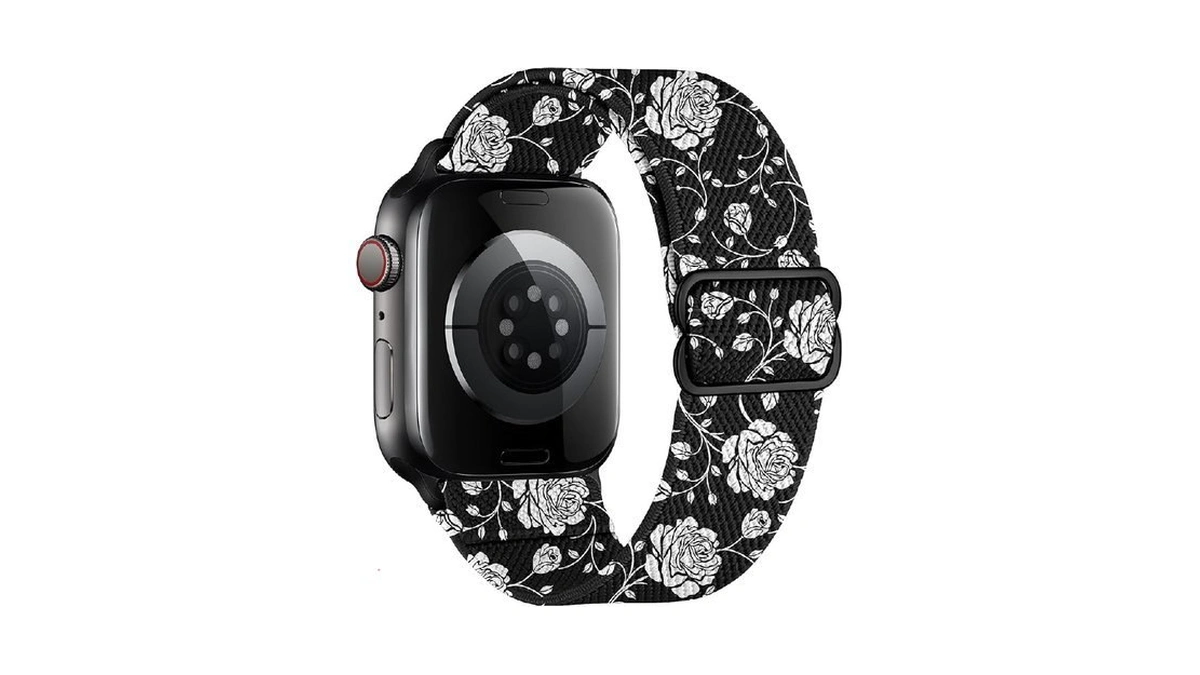 Mxbrfduf Floral Stretchy Solo Loop Compatible With Apple Watch Band